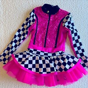 🎉HP🎉Weissman Route 66 Dance Checker Hot pink and black
